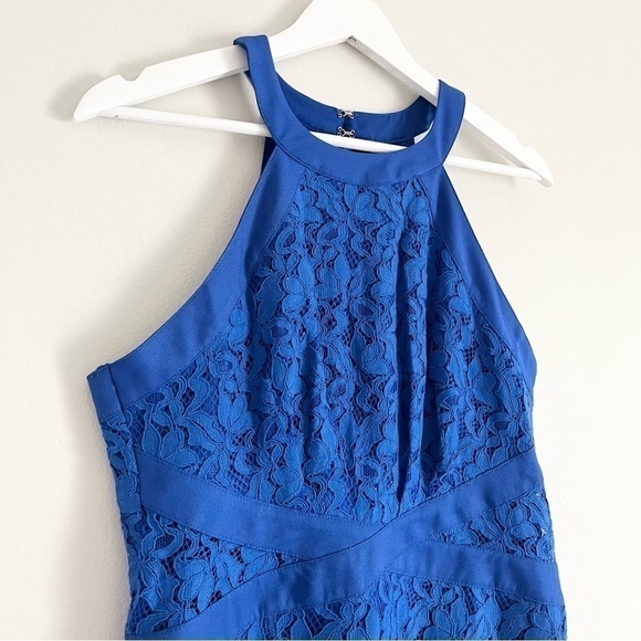 NWT Adelyn Rae Deven Lace Sleeveless Midi Dress Cobalt Blue Size Large - Picture 5 of 12